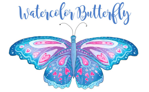 Blue Watercolor Butterfly: Fresh Illustrations