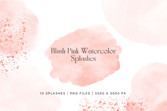 Blush Pink Watercolor Splash: Soft Illustrations