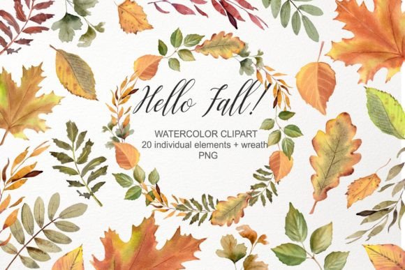 Fall Leaves Clipart: Watercolor Autumn Freebies Review