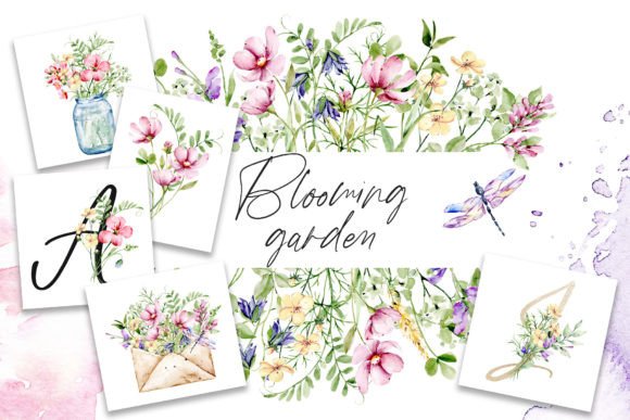 Flower Garden Watercolor Clipart: Real Crafting Review