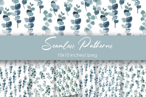 Review: Watercolor Digital Paper Eucalyptus Freebies