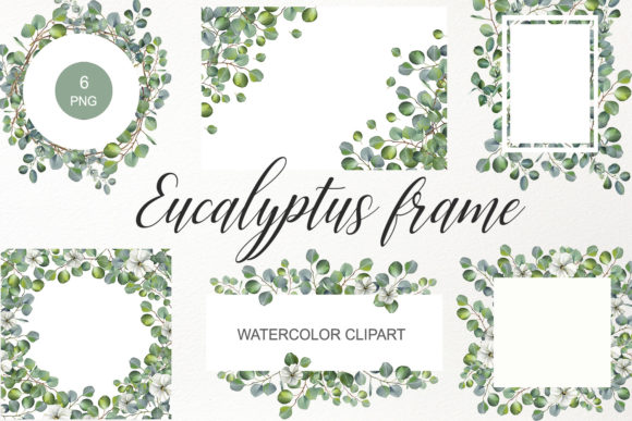 Review: Watercolor Eucalyptus Frame Clipart PNG Freebies