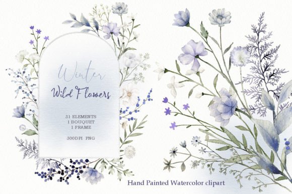 Review: Watercolor Wildflower Floral Clipart for Stitching
