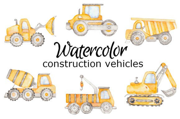 Watercolor Clipart Construction Vehicles: A Seller's Review