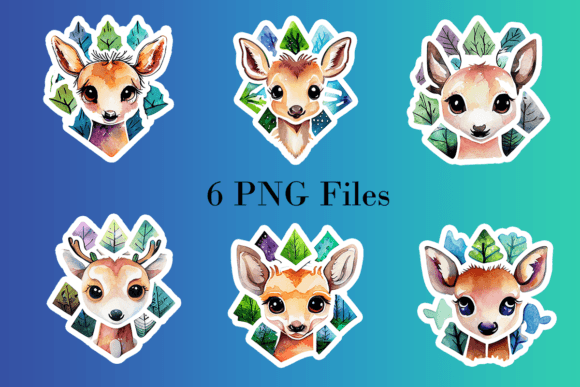 Watercolor Deer with Geometric Design: Top Freebies Review