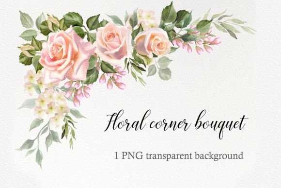 Watercolor Floral Corner Border PNG: Perfect Illustrations