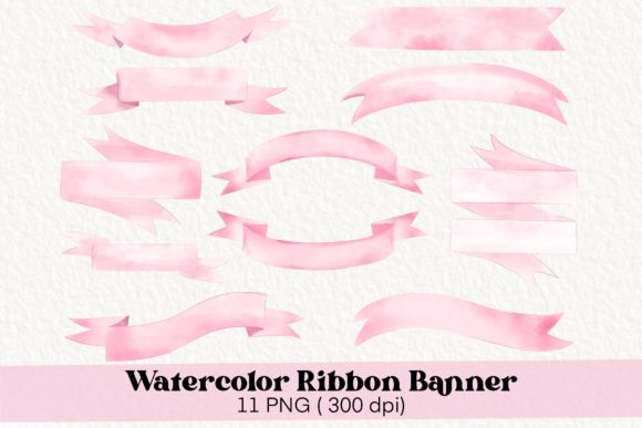 Watercolor Pink Ribbon Banner Clipart: A Designer's Stitch Review