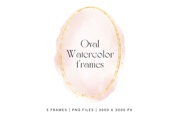 Watercolor Splash and Gold Frame: Premium Illustrations